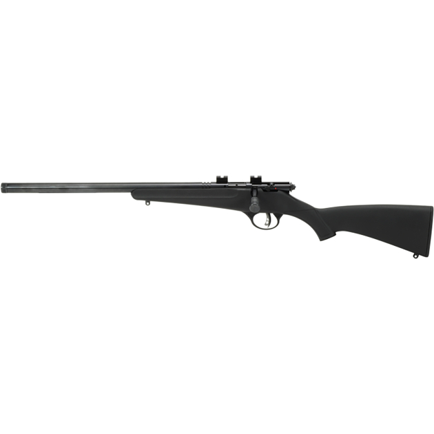 Savage Arms 13841 Rascal FLV-SR Youth 22 Short 1rd 16.12" Matte Blued Heavy Barrel, Matte Blued Carbon Steel Receiver, Matte Black Synthetic Stock Left Hand