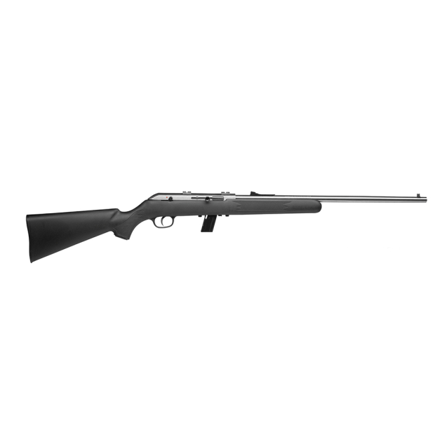 Savage Arms 31000 64 FSS 22 LR Caliber with 10+1 Capacity, 21" Barrel, Matte Stainless Metal Finish, Matte Black Synthetic Stock & No AccuTrigger Right Hand (Full Size)