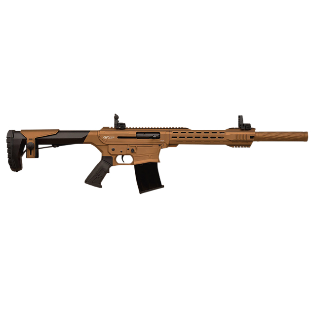 Gforce Arms GF2512BNZ GF25  12 Gauge Semi-Auto 3" 5+1 20" Bronze Cerakote Spiral Threaded Barrel, Bronze Cerakote Picatinny Rail Aluminum Receiver, Adjustable Black Synthetic Stock w/Black Rubber Grip