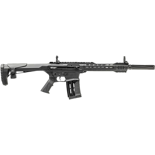 Gforce Arms GF251220 GF25  12 Gauge Semi-Auto 3" 5+1 20" Black Cerakote Spiral Threaded Barrel, Black Cerakote Picatinny Rail Aluminum Receiver, Black Adjustable Synthetic Stock  w/Black Rubber Grip
