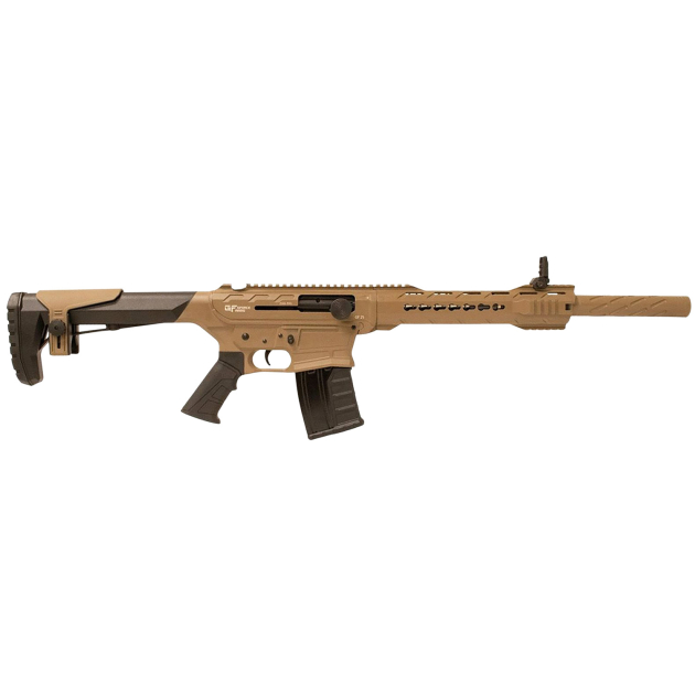 Gforce Arms GF2512FDE GF25  12 Gauge Semi-Auto 3" 5+1 20" Flat Dark Earth Cerakote Threaded Barrel Flat Dark Earth Cerakote Receiver, Black Synthetic Stock