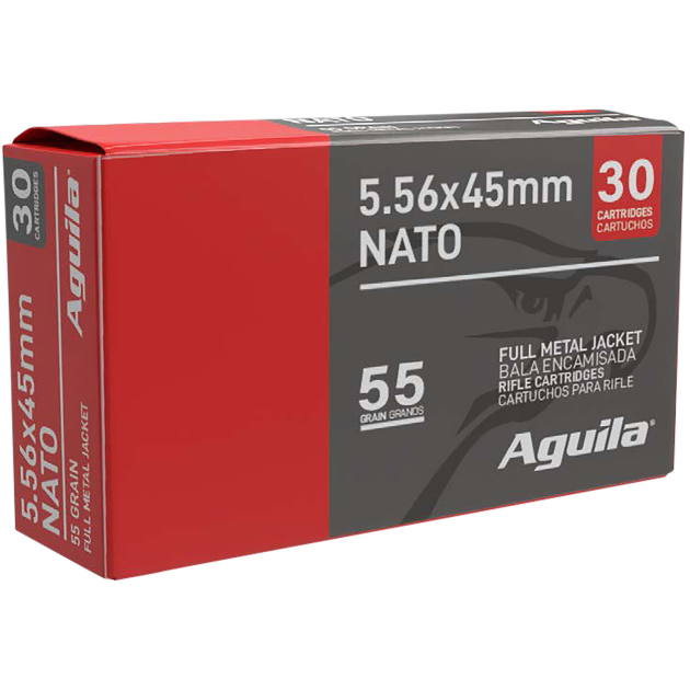 Aguila 1E556155   5.56x45mm NATO 55 gr Full Metal Jacket 450 Per Box/5 Case