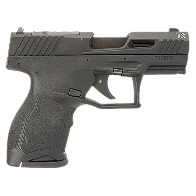 Taurus 1TX2223110 TX22C  Compact 22 LR 10+1 3.60" Matte Black Steel Barrel, Black Hard Coat Anodized Serrated Aluminum Slide, Black Polymer Frame w/Picatinny Rail Black Polymer Grips