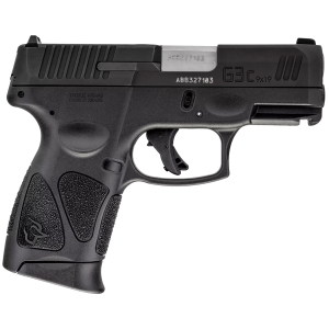 Taurus 1G3C93110 G3C  Compact Frame 9mm Luger 10+1 3.26" Matte Stainless Steel Barrel, Matte Black Tenifer Serrated Steel Slide, Black Polymer Frame w/Picatinny Rail, Black Polymer Grip, Right Hand