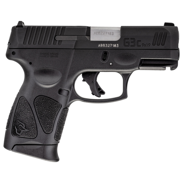 Taurus 1G3C931MA G3C *MA Compliant 9mm Luger Caliber with 3.26" Barrel, 10+1 Capacity, Black Finish Picatinny Rail Frame, Serrated Matte Black Tenifer Steel Slide & Polymer Grip Includes 3 Mags