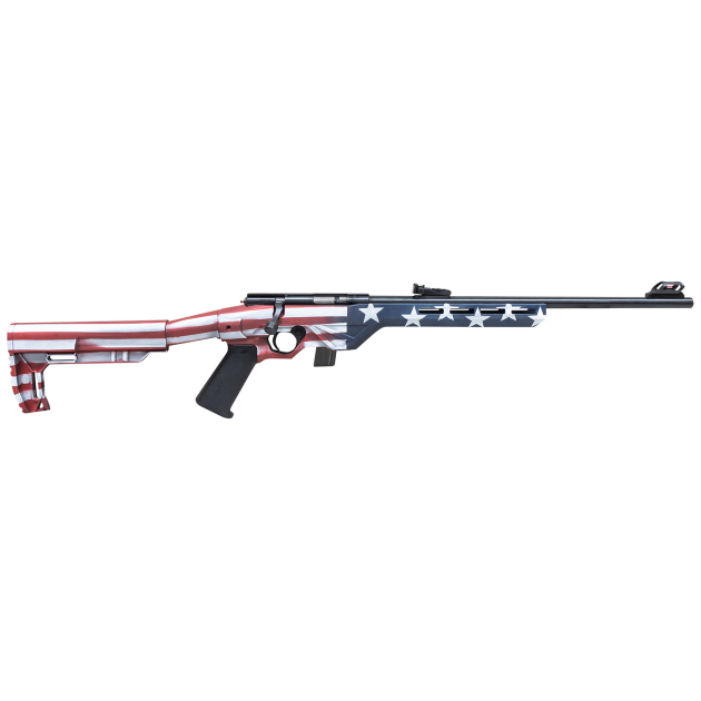 Citadel CIT22LRBLTUSA Trakr  22 LR 10+1 18" Blued Steel Barrel & Receiver, American Flag Synthetic Stock