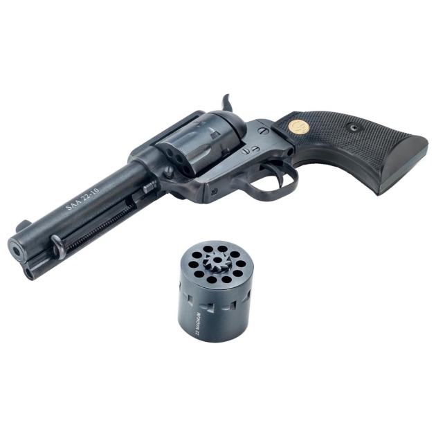 Chiappa Firearms CF340155D SAA 1873  Medium Frame 22 LR 22 WMR 10 Shot, 4.75" Blued Steel Barrel, Blued Steel Frame, Blued Cylinder, Black Polymer Grip, Exposed Hammer