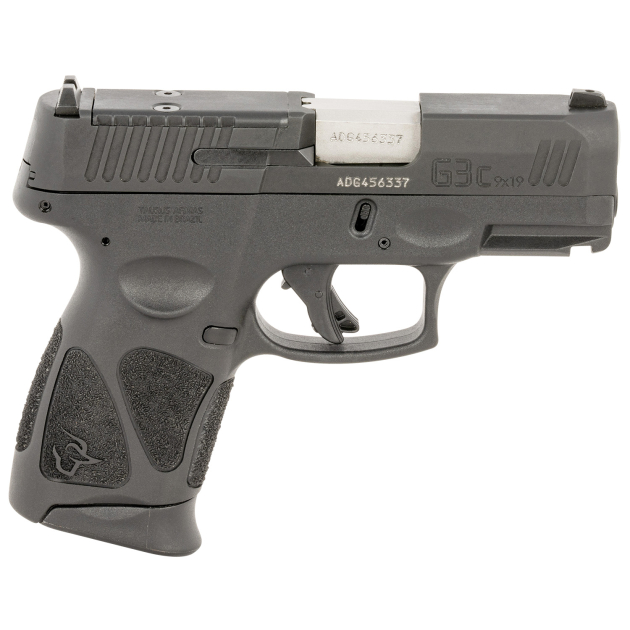 Taurus 1G3CP9312X12 G3C  9mm Luger 12+1 3.26" Matte Stainless Steel Barrel, Matte Black Tenifer Optic Cut/Serrated Slide, Black Polymer Frame w/Picatinny Rail, Black Polymer Grips