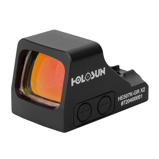 Holosun HE507KGRX2 507  Black Anodized 1 x 0.58" x 0.77" 2 MOA Green Dot/32 MOA Circle Multi Reticle
