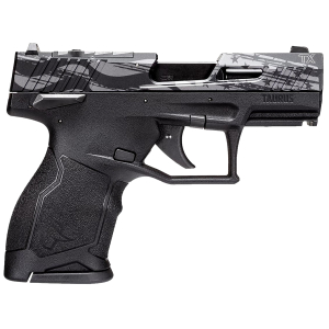 Taurus 1TX2233110US5 TX22C T.O.R.O. Compact Frame 22 LR 10+1 3.60" Matte Black Steel Barrel, Engraved Distressed USA Flag Optic Ready/Serrated Slide, Black Polymer Frame