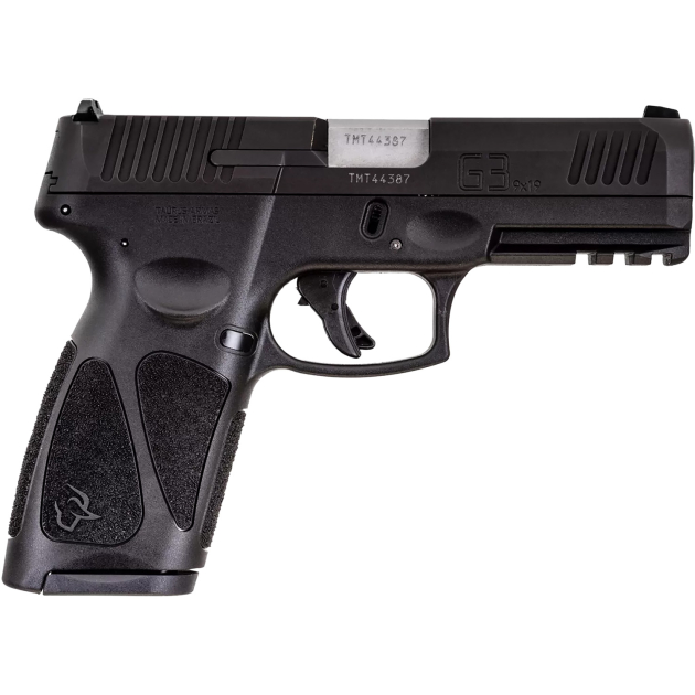 Taurus 1G3B94115 G3  Full Size Frame 9mm Luger 15+1 4" Matte Stainless Steel Barrel, Matte Black Tenifer Serrated Steel Slide, Black Polymer Frame w/Picatinny Rail, Black Polymer Grip, Right Hand