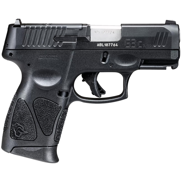 Taurus 1G3CP93110 G3C  9mm Luger 10+1 3.26" Matte Stainless Steel Barrel, Matte Black Tenifer Optic Cut/Serrated Slide, Black Polymer Frame w/Picatinny Rail, Black Polymer Grips