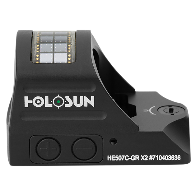Holosun HE507CGRX2 507  Black Anodized 1 x 0.63" x 0.91" 2 MOA Green Dot/32 MOA Circle Multi Reticle