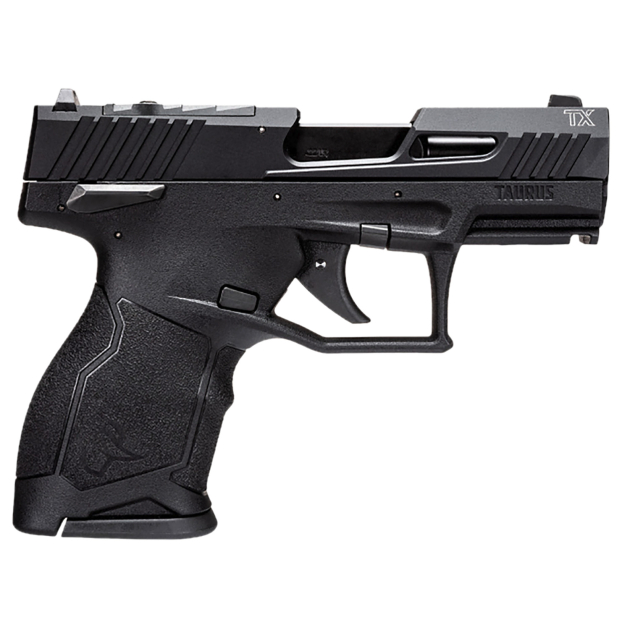 Taurus 1TX22131 TX22C  Compact 22 LR 13+1 3.60" Matte Black Steel Barrel, Black Hard Coat Anodized Serrated Aluminum Slide, Black Polymer Frame w/Picatinny Rail Black Polymer Grips