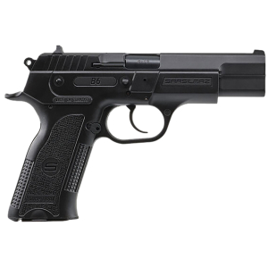 SAR USA B69BL B6  9mm Luger 17+1, 19+1 4.50" Black Steel Barrel, Black Serrated Steel Slide, Black Polymer Frame w/Beavertail, Black Polymer Grip, Manual Thumb Safety, Right Hand