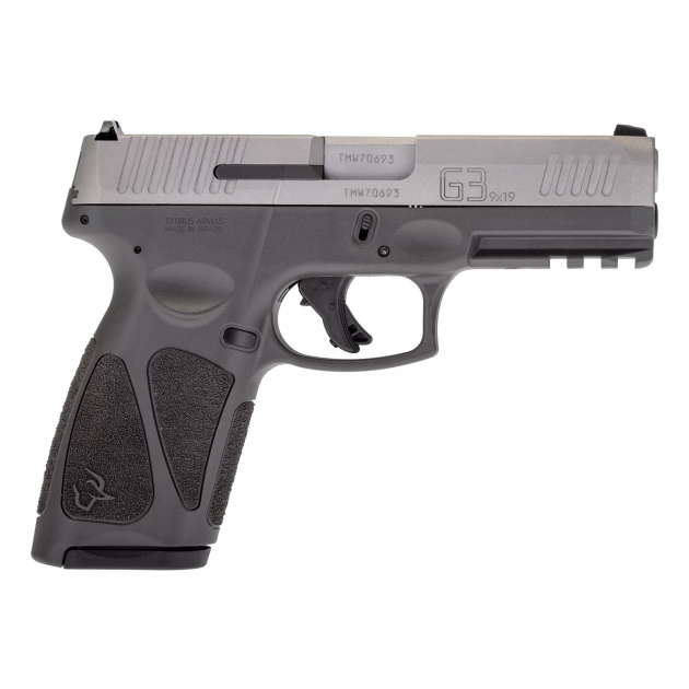 Taurus G3 Full Size Pistol - Gray / Stainless | 9mm | 4" Barrel | 15rd