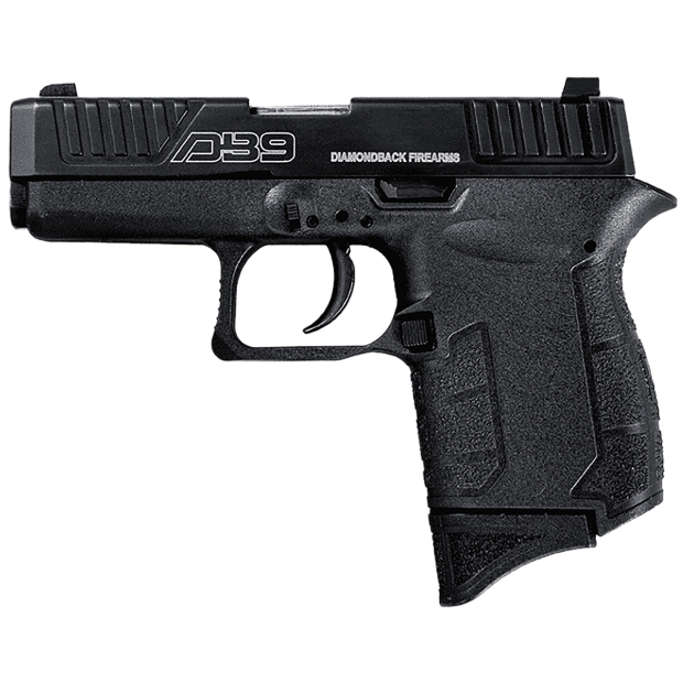 Diamondback DB0200P001 DB9 Gen4 Micro-Compact Frame 9mm Luger 6+1, 3.10" Stainless Steel Barrel, Black Serrated Stainless Steel Slide, Black Polymer Frame w/Beavertail & Grip