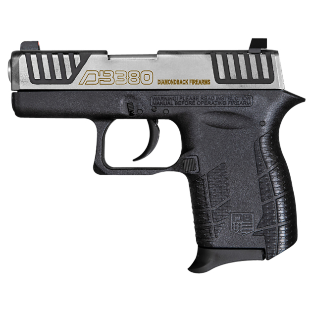 Diamondback DB0100E032 DB380 Gen4 Micro-Compact Frame 380 ACP 6+1, 2.80" Stainless Steel Barrel, Serrated Stainless Steel Slide, Mint Polymer Frame w/Beavertail & Grip