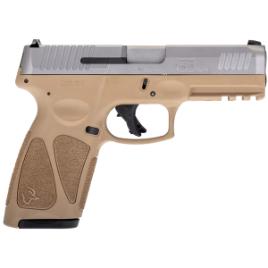 Taurus 1G3B949T15 G3  Full Size Frame 9mm Luger 15+1 4" Matte Stainless Steel Barrel, Matte Serrated Stainless Steel Slide, Tan Polymer Frame w/Picatinny Rail, Tan Polymer Grip, Right Hand