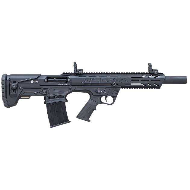 Citadel FRPS1218 Pup Scout  12 Gauge Semi-Auto 3" 5+1 18.50" Black Steel Barrel, Black Picatinny Rail Aluminum Receiver, Picatinny Handguard, Black Adj Cheek Riser Synthetic Stock