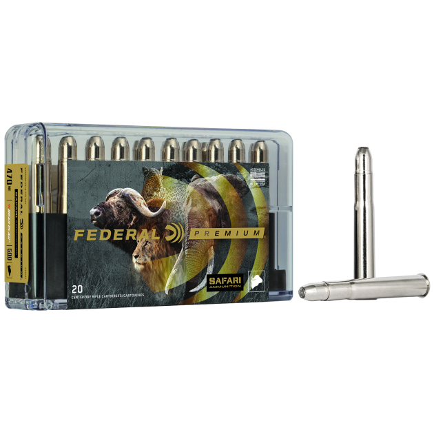 Federal P470T1 Premium Safari Cape-Shok 470NitroExpress 500gr Trophy Bonded Bear Claw 20 Per Box/10 Case