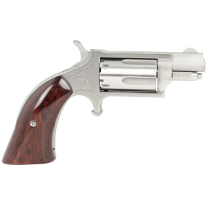 North American Arms 22MSGBG Mini-Revolver  22 WMR 5 rd 1.13" Barrel, Stainless Steel Barrel/Cylinder/Frame, Exclusive Wood Boot Grip