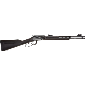 Rossi RL22181SYEN21 Rio Bravo  22 LR 15+1 18" Black Polished Alloy Steel Barrel, Black w/Engraved US Flag Aluminum Receiver, Black Synthetic Fixed Stock