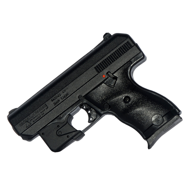 Hi-Point 916LLTGM C9  9mm Luger 8+1 3.50" Black Steel Barrel, Black Powder Coated Serrated Steel Slide, Black Polymer Frame Black Polymer Grip, LaserLyte Laser