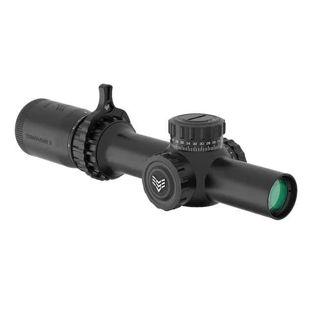 Swampfox Optics THK14241-RB Tomahawk II  Black 1-4x24mm 30mm Tube BDC Red Reticle