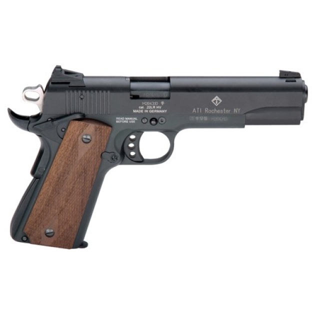 GERMAN SPORT 1911 22LR - 5" BLACK/FAUX WOOD GRIPS 10RD