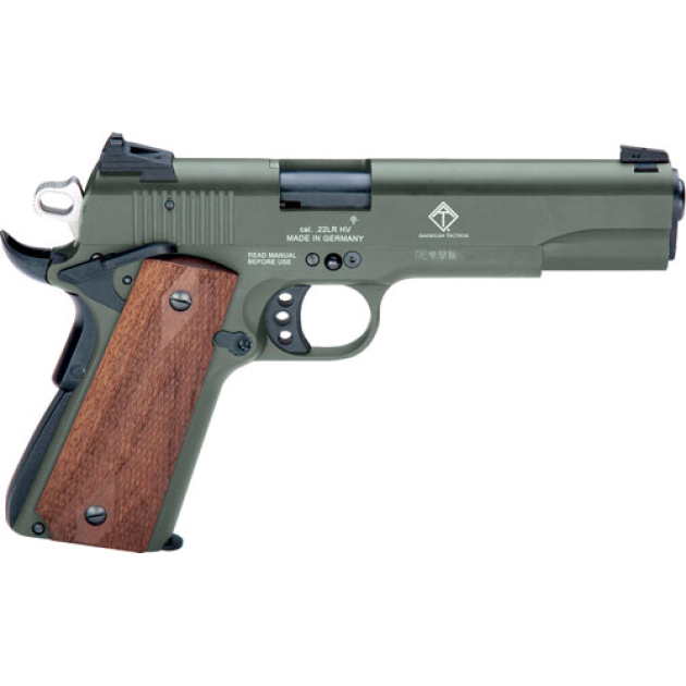 GERMAN SPORT 1911 22LR - 5" OD GREEN/FAUX WOOD 10RD