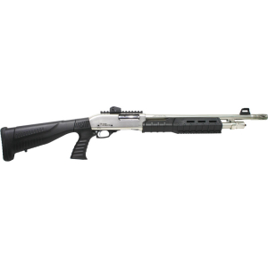 IVER JOHNSON PUMP 12GA 3" 18" - NICKEL QD PISTOL GRIP STOCK