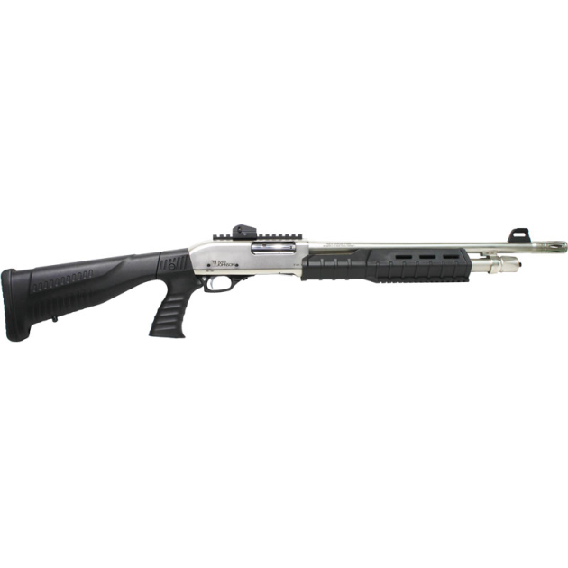 IVER JOHNSON PUMP 12GA 3" 18" - NICKEL QD PISTOL GRIP STOCK