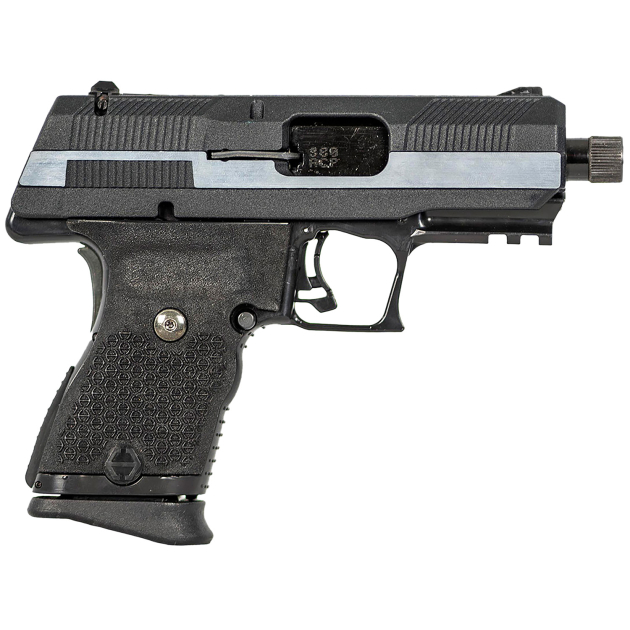 Hi-Point YC380CFRDCT YC380 w/Red Dot 380 ACP 10+1 3.93" Black Threaded Barrel, Black/Chrome Serrated Steel Slide, Black Polymer Frame w/Picatinny Rail, Black Plastic Grip, Crimson Trace Red Dot