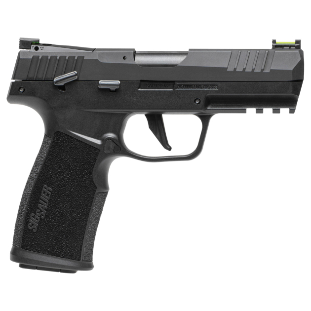 Sig Sauer 322CBAS10 P322  22 LR 10+1 4" Black Steel Threaded Barrel, Black Hard Coat Anodized Optic Ready/Serrated Slide, Black SS/Polymer Frame w/Picatinny Rail & Black Polymer Grips