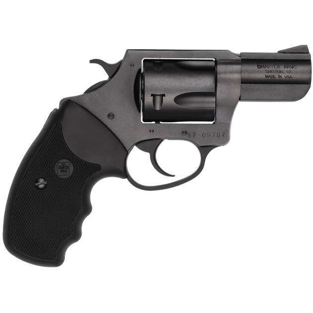 Charter Arms 13520 Mag Pug  Large 357 Mag, 5 Shot 2.20" Black Ported Steel Barrel, Black Steel Cylinder & Frame w/Black Finger Grooved Rubber Grip