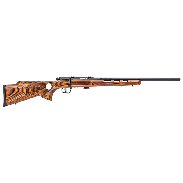 Savage Arms 28750 Mark II BTV Full Size 22 LR 5+1 21" Matte Blued Heavy Button Rifled Barrel, Matte Blued Steel Receiver, Thumbhole Natural Brown Laminate Stock Right Hand