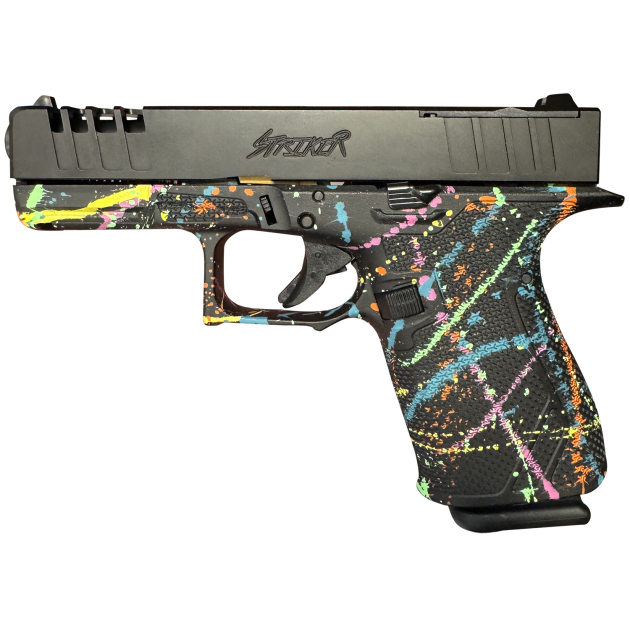 Great Lakes Firearms GL19SBLK Striker  9mm 15+1 4" Front/Rear Serrations Cerakote Splatter Black