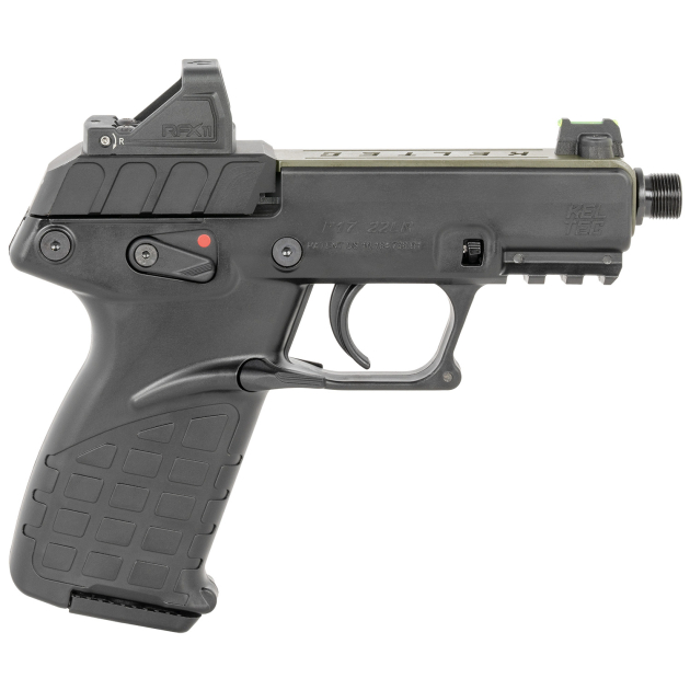 Kel-Tec P17GRNBLKOPTIC P17  22 LR 16+1 3.80" w/Optic & Holster Green/Black