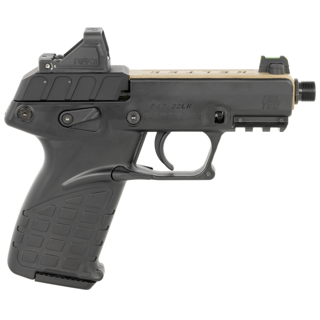 Kel-Tec P17TANBLKOPTIC P17  22 LR 16+1 3.80" w/Optic & Holster Tan/Black