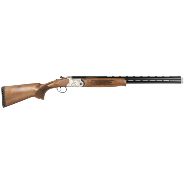Gforce Arms GF52824Y Filthy Pheasant  Youth 28 Gauge Break Open 3" 2rd 24" Over/Under Vent Rib Barrel, Nickel Plated Engraved Receiver, Fixed Turkish Walnut Stock