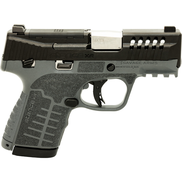 Savage Arms 67058 Stance XR 9mm 13+1 3.20" Natural Black Nitride Ported Stainless Steel Slide Gray Glass Filled Nylon Grip Ambidextrous