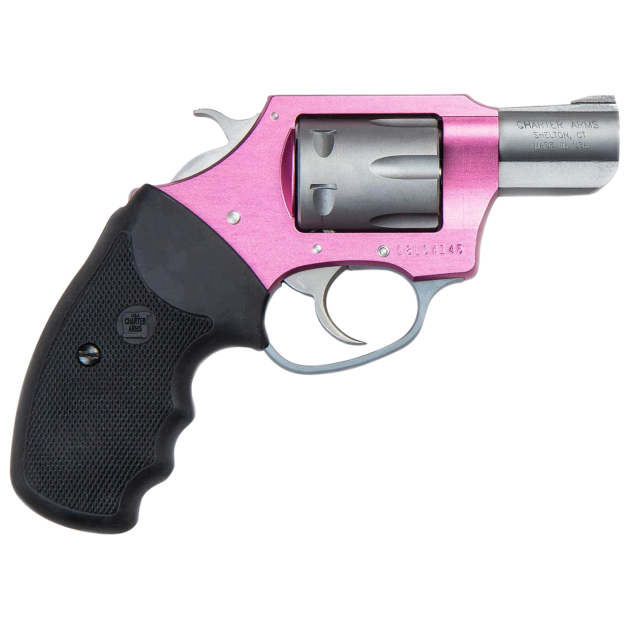 Charter Arms 52230 Pathfinder Lite Pink Lady Small 22 LR, 8 Shot 2" Matte Stainless Steel Barrel & Cylinder, Pink Aluminum Frame w/Black Finger Grooved Rubber Grip, Exposed Hammer