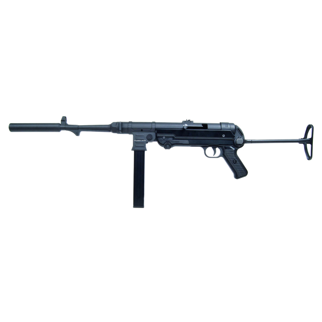Mauser Rimfire 4400009CA MP-40 Carbine 22 LR 10+1 16.30" Barrel w/Faux Suppressor, Steel Receiver, Black Metal Finish, Adjustable Rear Sight, Underfolding Black Stock