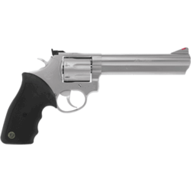 TAURUS 66 357MAG 6" AS 7-SHOT - MATTE STAINLESS STEEL RUBBER