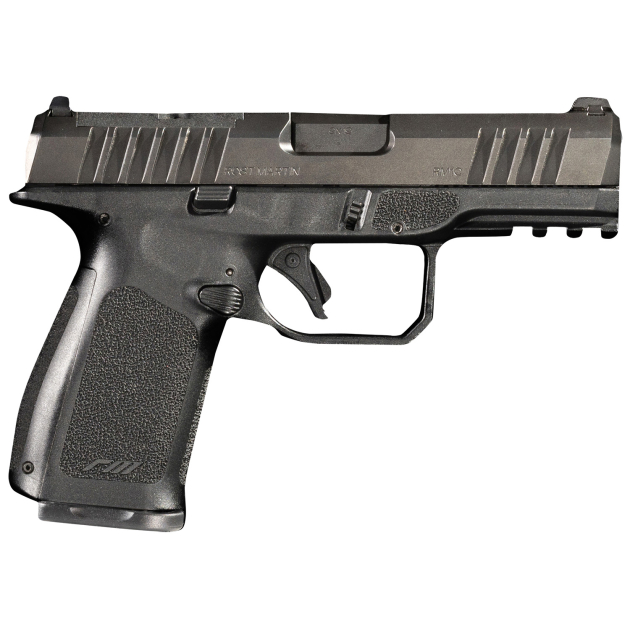 Rost Martin RM1CBLKOSP RM1C  9mm Luger 17+1 4" Black Match Grade Barrel, Black Tenifer Optic Ready/Serrated Steel Slide, Black Polymer Frame w/Picatinny Rail, Textured Grip, Ambidextrous