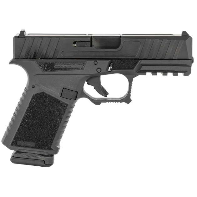 Anderson B2N890A000 Kiger 9C  9mm Luger 15+1, 3.91" Black DLC Steel Barrel, Black DLC Serrated Stainless Steel Slide, Black Polymer Frame w/Picatinny Rail, Black Stippled Grip