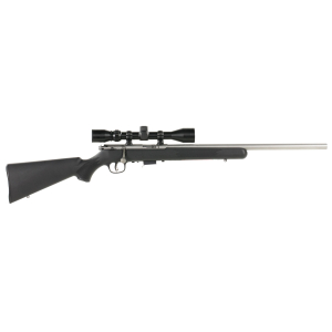 Savage Arms 95200 93 FVSS XP 22 WMR Caliber with 5+1 Capacity, 21" Barrel, Matte Stainless Metal Finish, Matte Black Synthetic Stock & AccuTrigger Right Hand (Full Size) Includes 3-9x40mm Scope