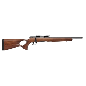 SAVAGE ARMS B17 17HMR BLK/WOOD 18" THD