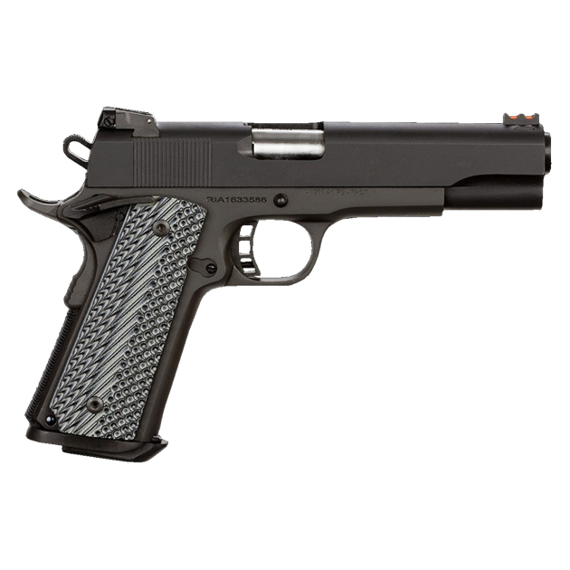 Rock Island 51991 Rock Ultra FS 10mm Auto Caliber with 5" Barrel, 8+1 Capacity, Overall Black Parkerized Finish Steel, Beavertail Frame, Serrated Slide & Black/Gray G10 Grip